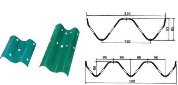 高速路護欄產(chǎn)品參數(shù)圖
