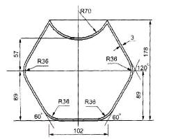 圖. 10 防阻塊截面幾何尺寸